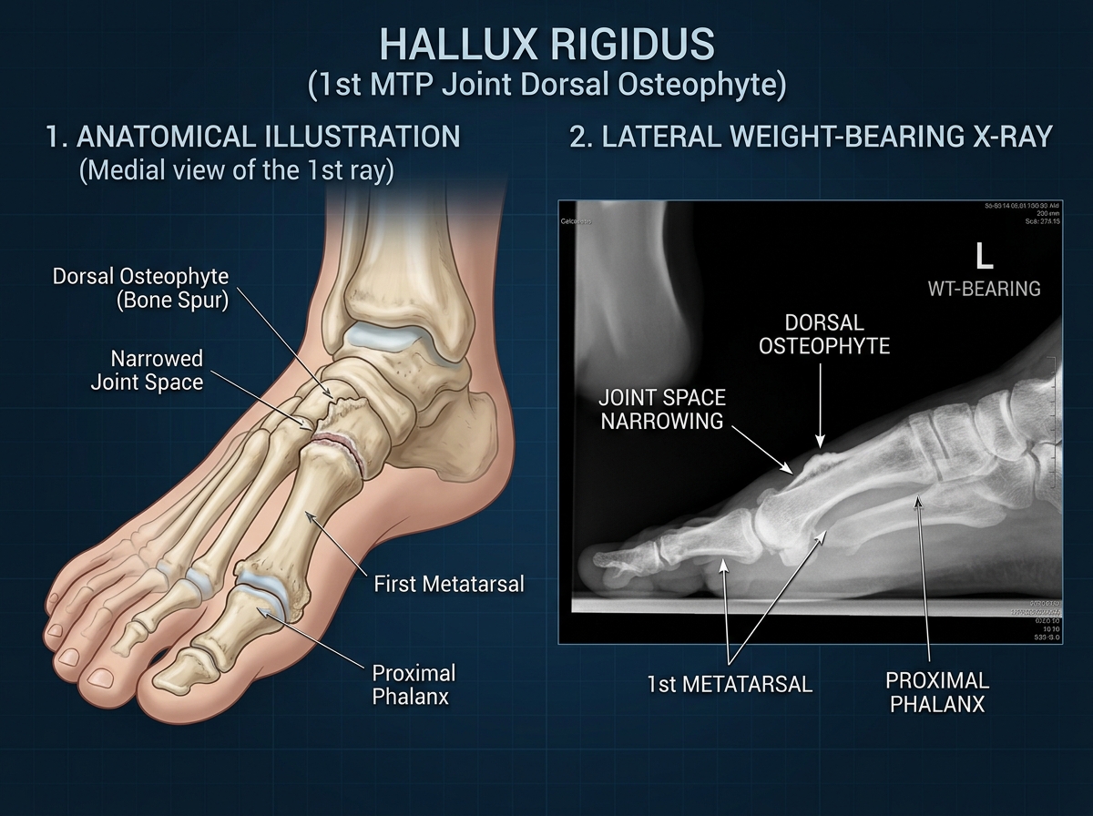 X ray showing Hallux Rigidus bone 20261025171930